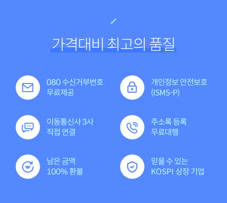 가격대비 최고의 품질